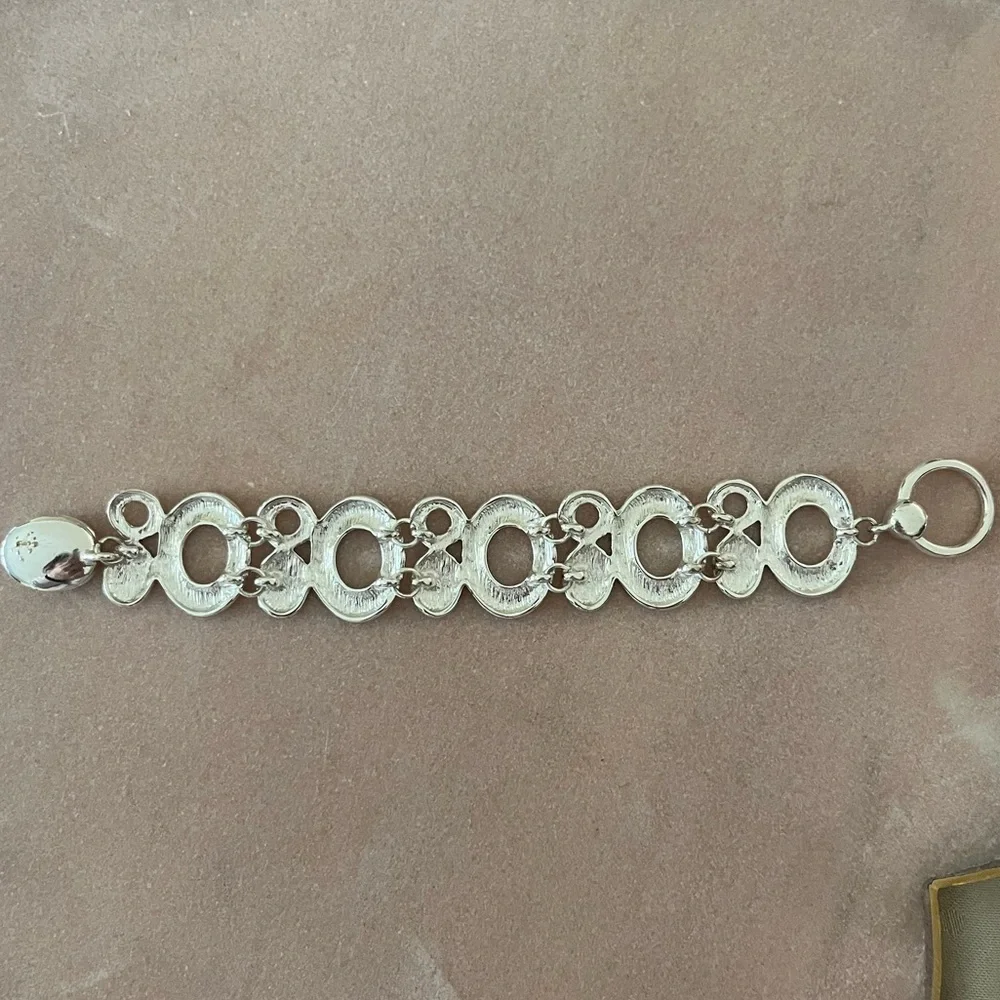 Silver-Tone Oval Link Statement Bracelet